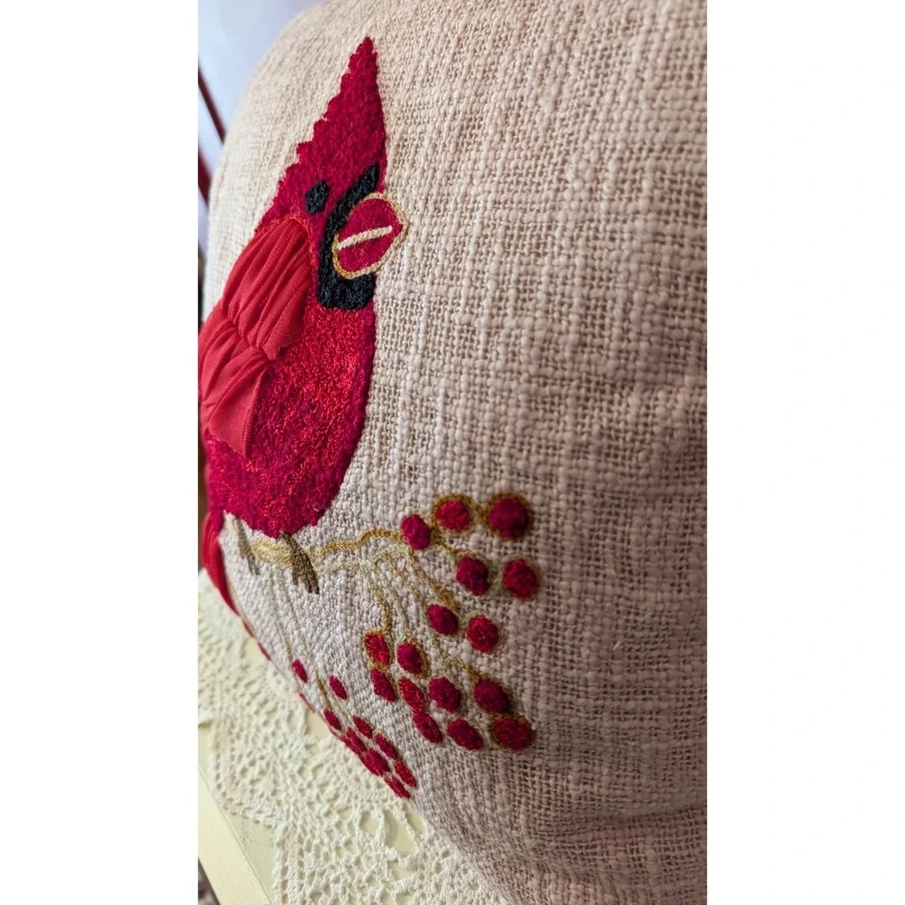 Cardinal Throw Accent Pillow Decor Red Bird‎ 17